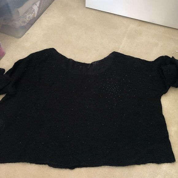 NWOT Wildfox Janice Rhinestone Sweater Black Size Medium - Picture 5 of 12